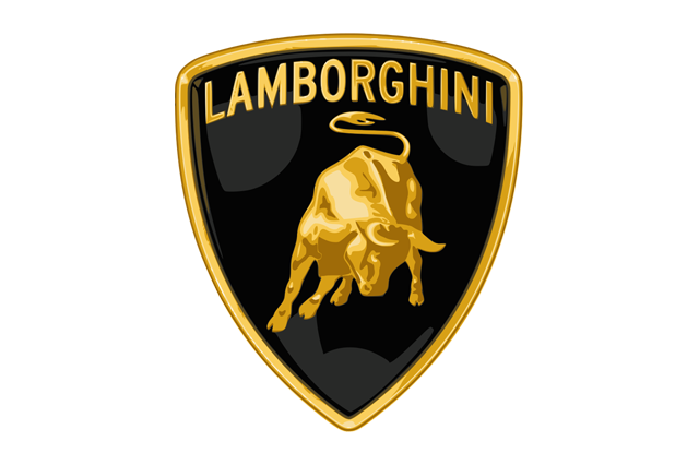 A lamborghini logo with a bull on it