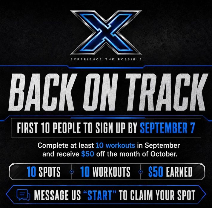 Poster for Max Fitness 6-week challenge: blue 