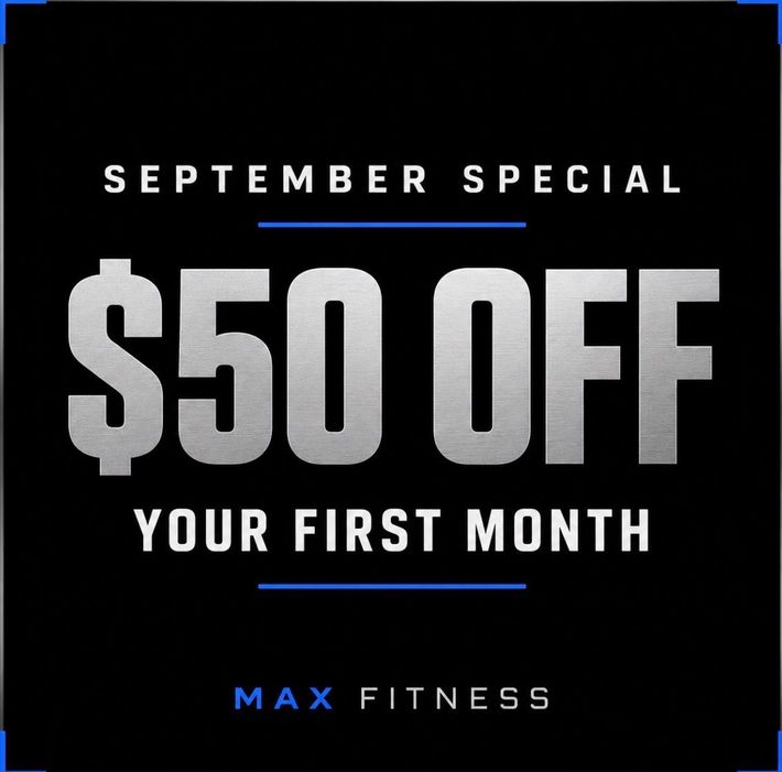Poster for Max Fitness 6-week challenge: blue