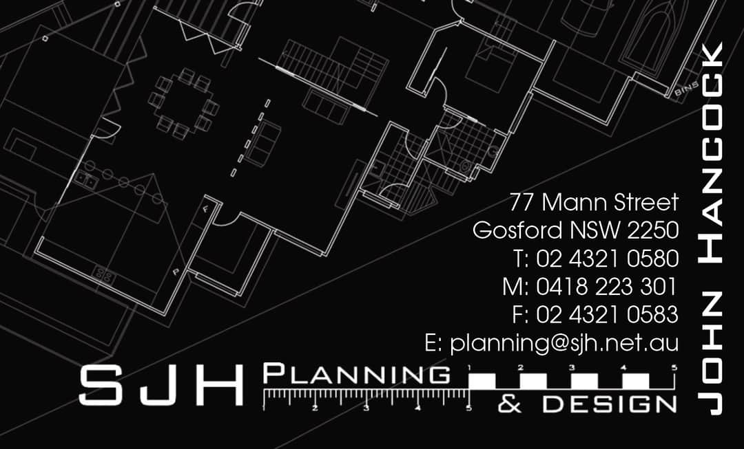 SJH Planning & Design business card