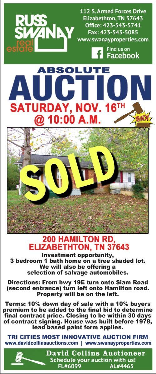 Closed Live House and Property Auction by Collins & Co. 