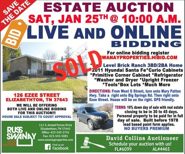 Closed Live Estate Auction by Collins & Co. 