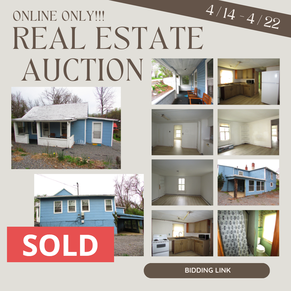 A real estate auction is being held online only sold by Collins & Co. 