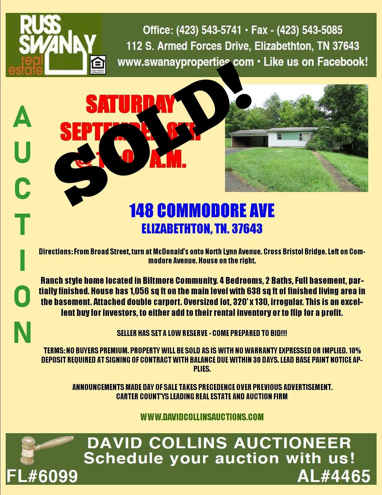 Closed Live House and Property Auction by Collins & Co. 