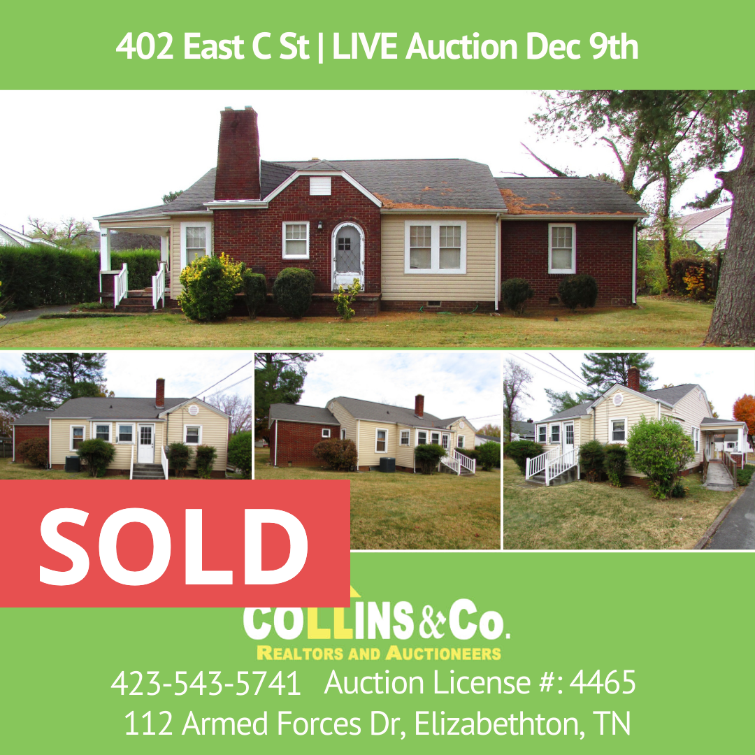 HOUSE SOLD VIA AUCTION BY COLINS & CO. 