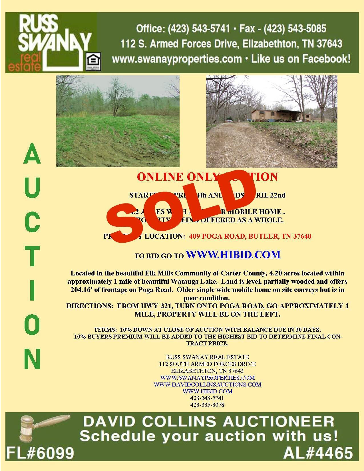 Closed Live House and Property Auction by Collins & Co. 