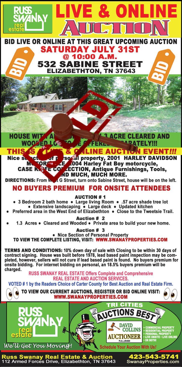 Closed Live House and Property Auction by Collins & Co. 