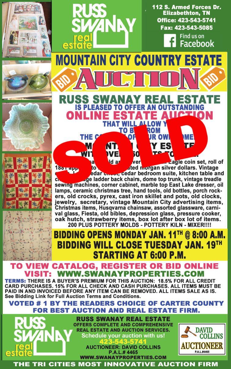 Mountain Country Estate Auction - Online Auction by Collins & Co. 
