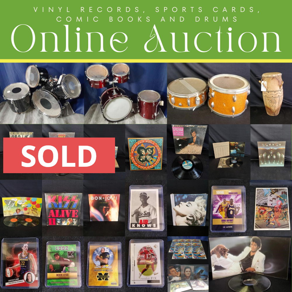 An online auction for vinyl records sports cards comic books drums and items sold at auction with Collins & Co. 