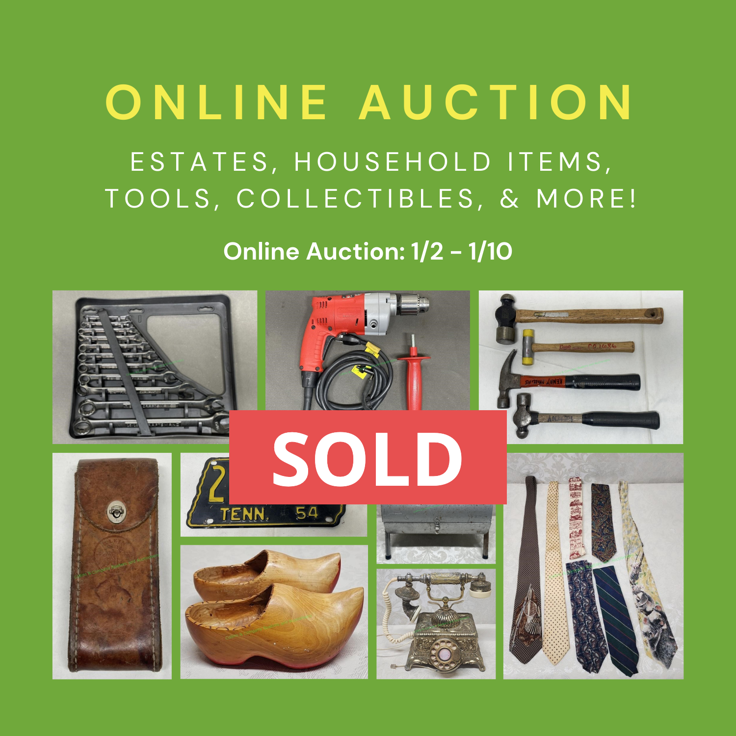 Sold Online Auction by Collins & Co. 