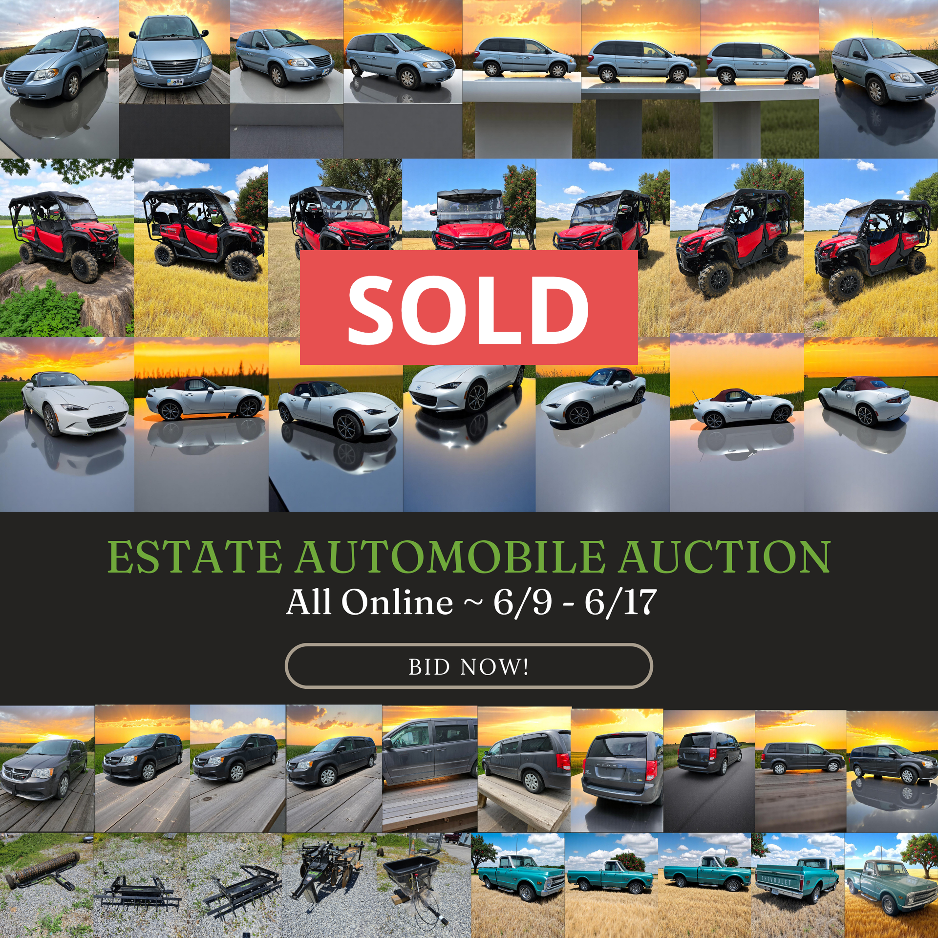 Estate automobile auction all online 6 / 9 - 6 / 17