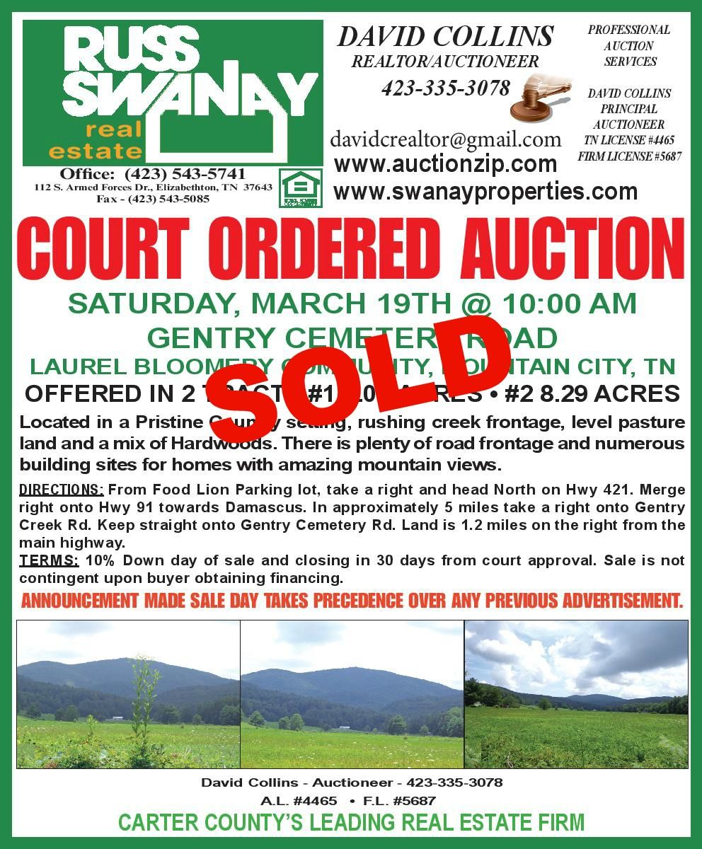 Court Ordered Auction managed by Collins & Co. 