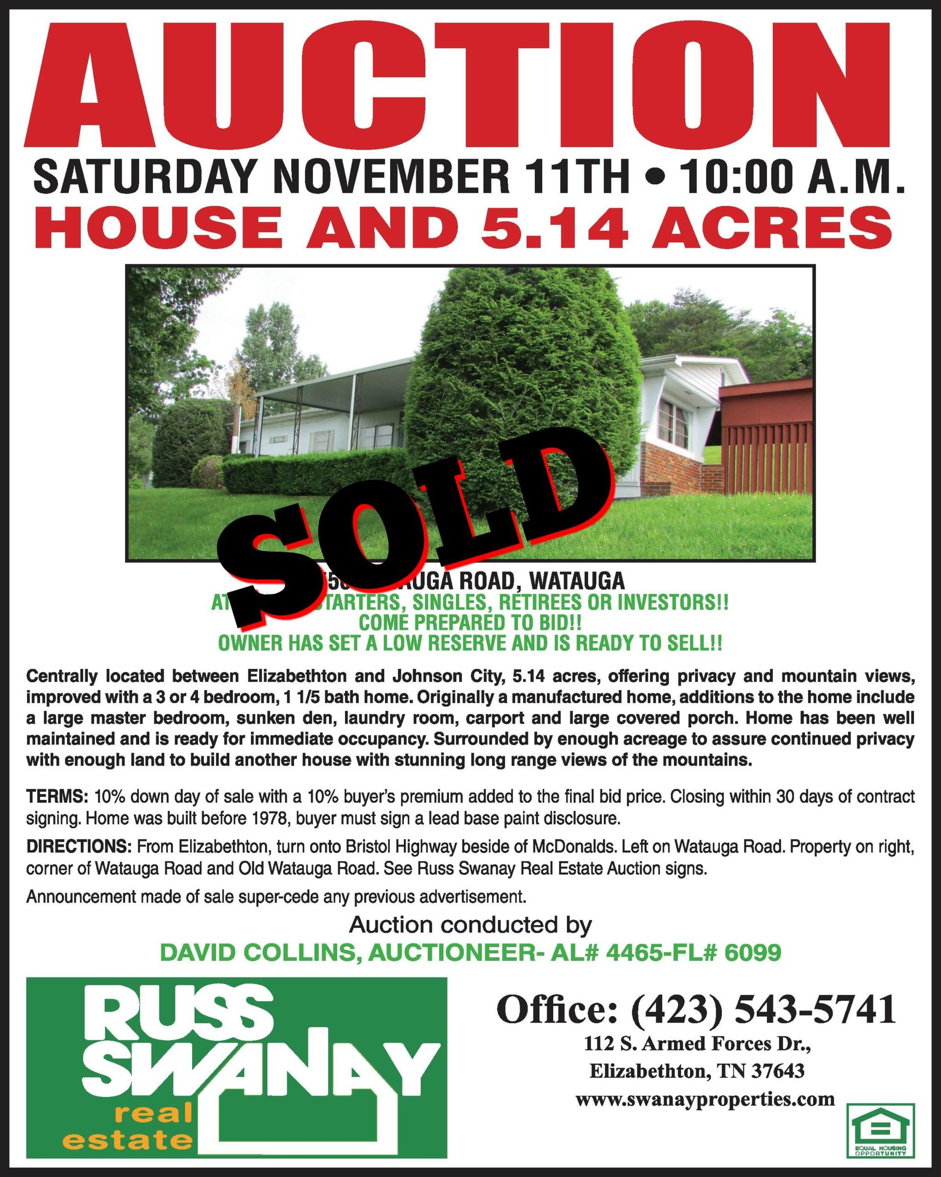 Previous House Auction by Collins & Co. 