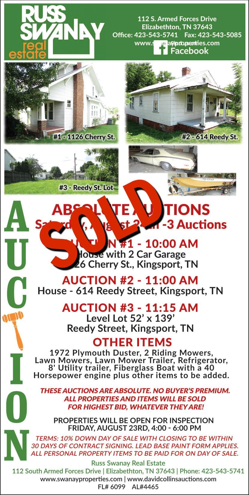 Previous Absolute House Auction - No Reserve or Minimum Price