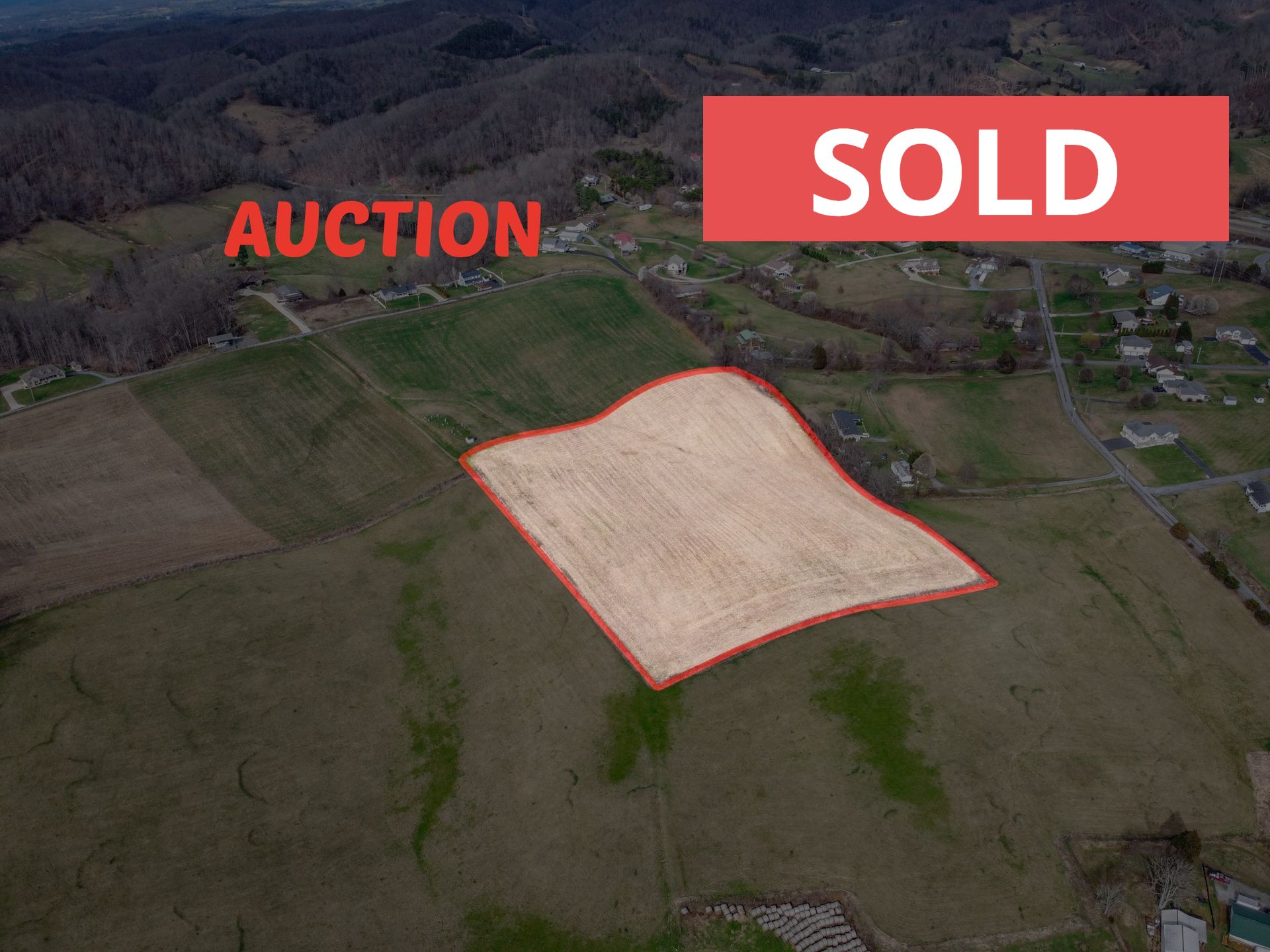 384 Minton Hollow Road | Ariel Drone Photo | Sold Live Land Auction by Collins & Co. Realtors and Auctioneers