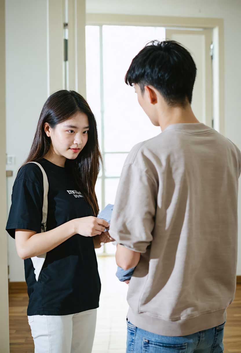 A young couple inspect an apartment they are hoping to purchase