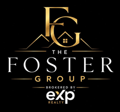The Foster Group Real Estate The Foster Group real estate logo in gold and white on a black background, with eXp Realty branding