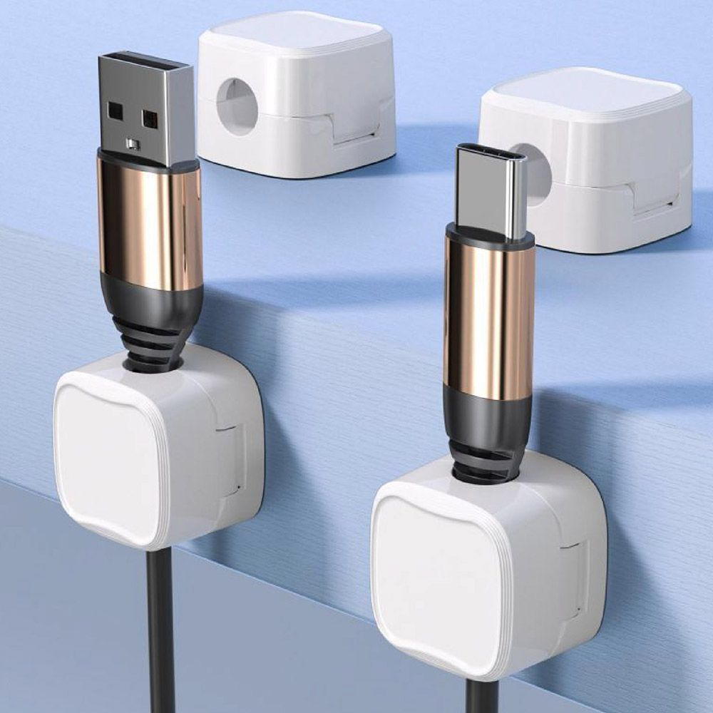 (下單請備註顏色)磁吸式固定器 充電線固定器 充電線收納 磁吸理線器 磁吸集線器 固線器 整線器 整線扣 收線器 集線器 理線器【DO677】