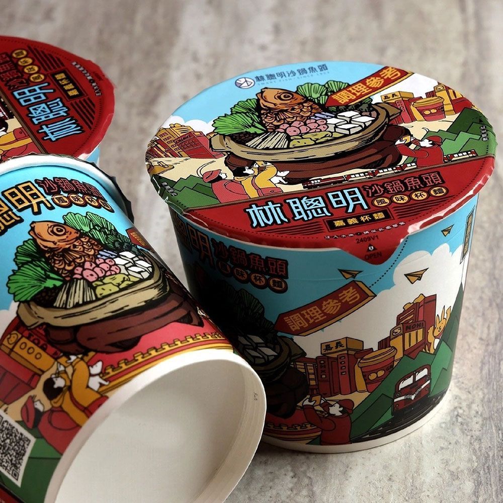 林聰明杯麵 林聰明泡麵 沙鍋魚頭杯麵 砂鍋魚頭泡麵 泡麵 杯麵 沙鍋魚頭 沙茶 嘉義杯麵【DR429】