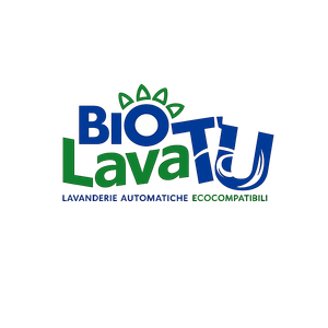 BioLava logo in blue and green with leaf accents and the text “LAVANDERIE AUTOMATICHE ECOCOMPATIBILI”