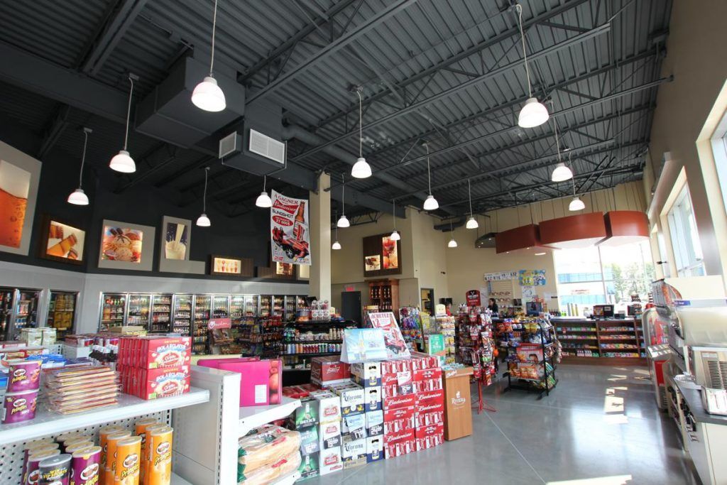 The inside of a store filled with lots of products