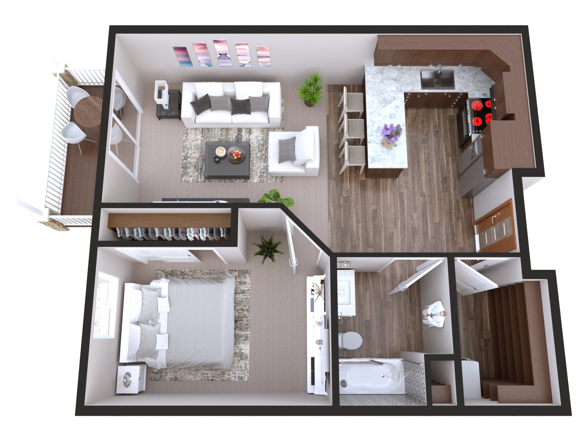Welch one bedroom floorplan