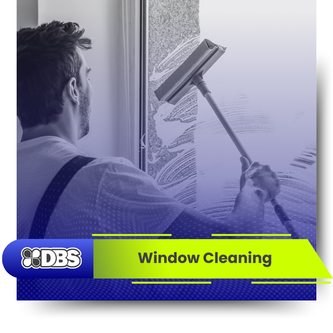 A man cleaning a window