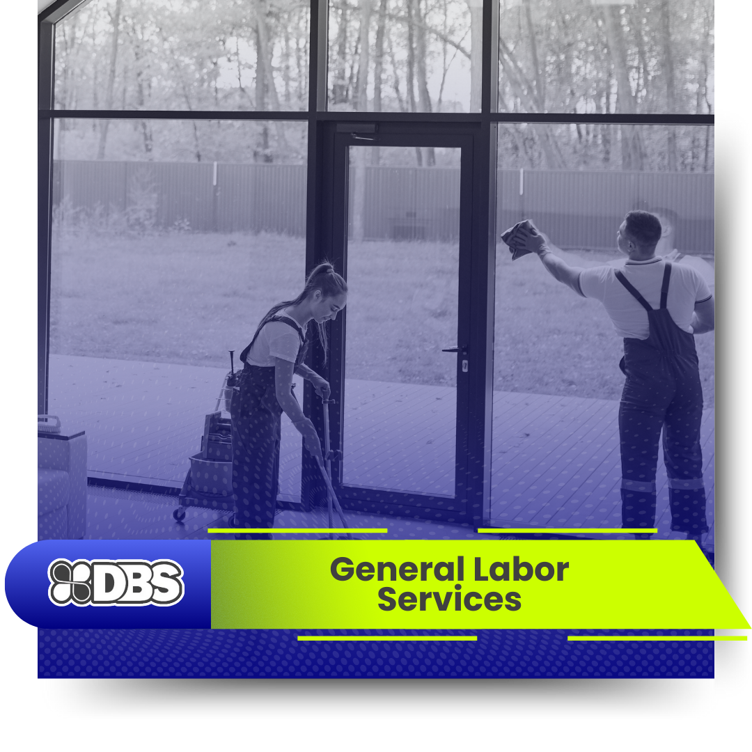 Two workers cleaning a house