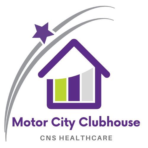 A logo for our house clubhouse cns healthcare