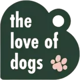 Dark green heart-shaped dog tag with 