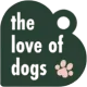 Dark green heart-shaped tag with 
