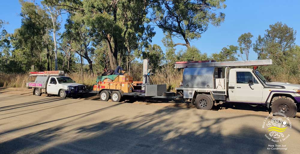 Mick's Air-Conditioning Service Utes — Mick’s Air-Conditioning Services in Gracemere, QLD