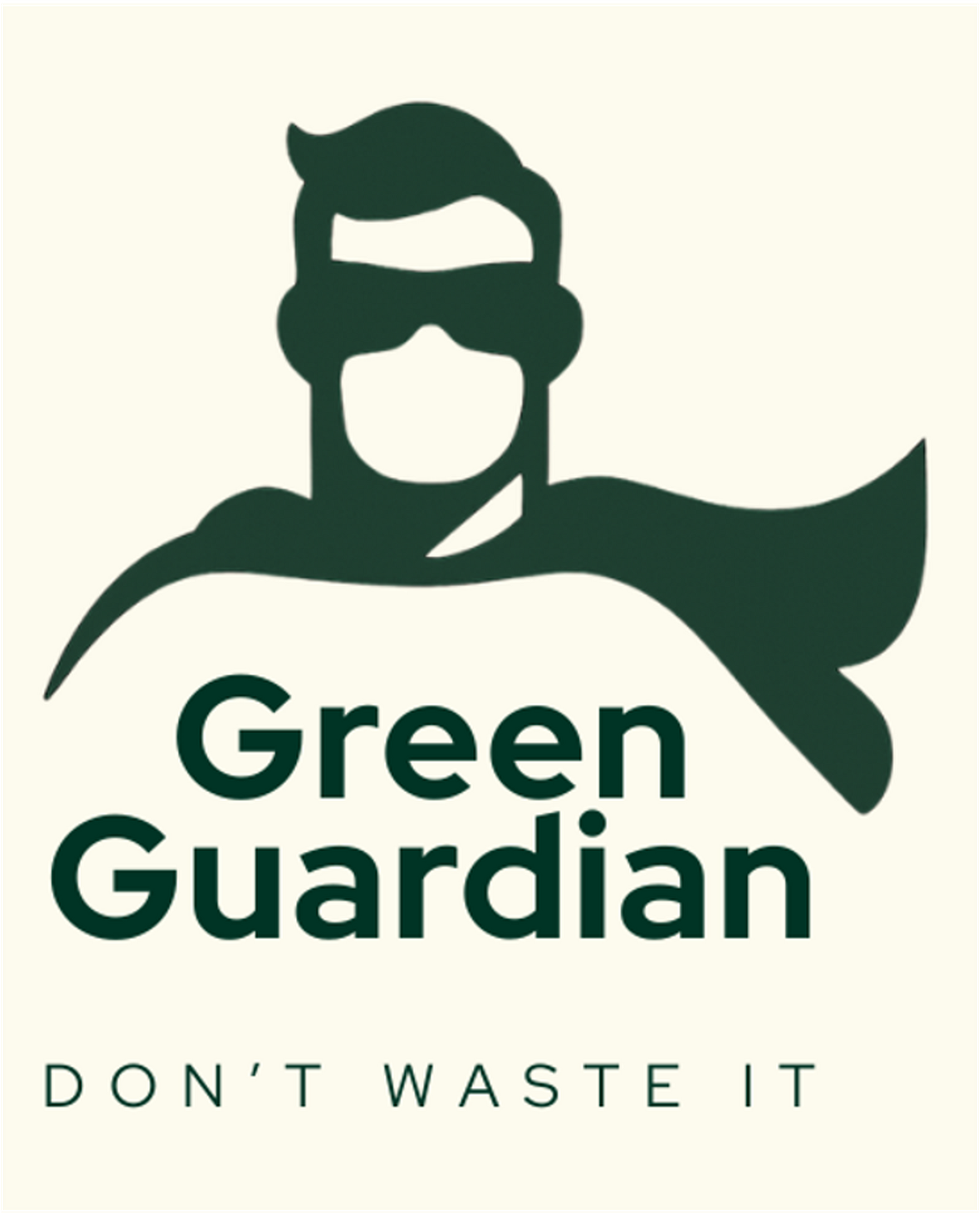 Green Guardian logo with eco-themed silhouette and “DON’T WASTE IT” text