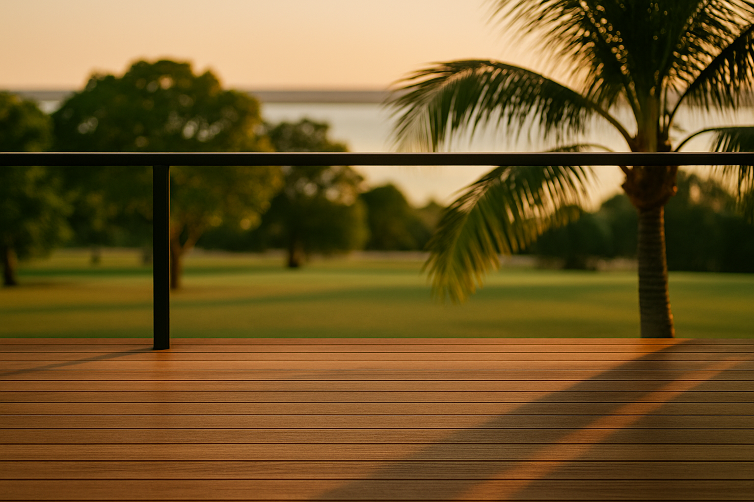 Deck looking onto Palm Trees — Wingman Conveyancing in Arnhem Land, NT
