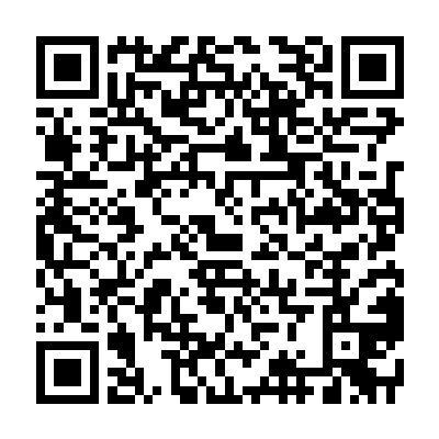 QR code with black and white squares.