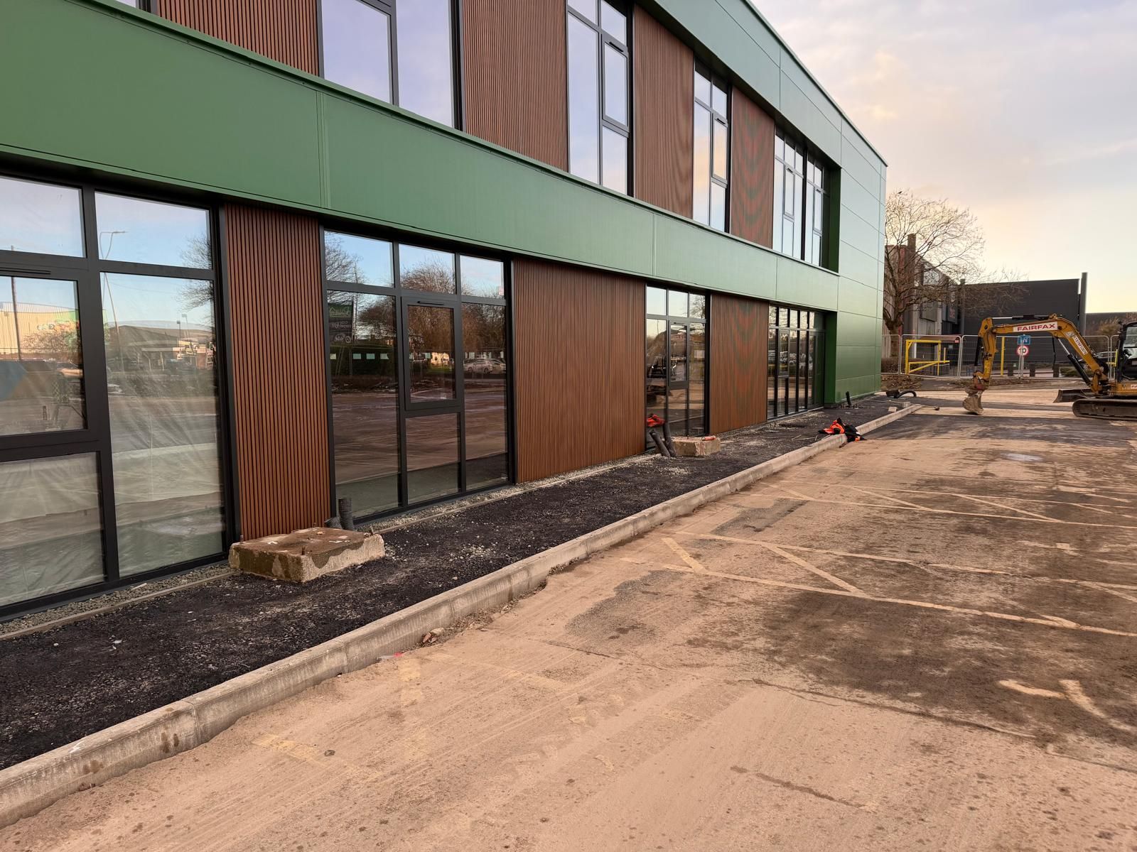 Footpaths and car park kerbing works in Hull