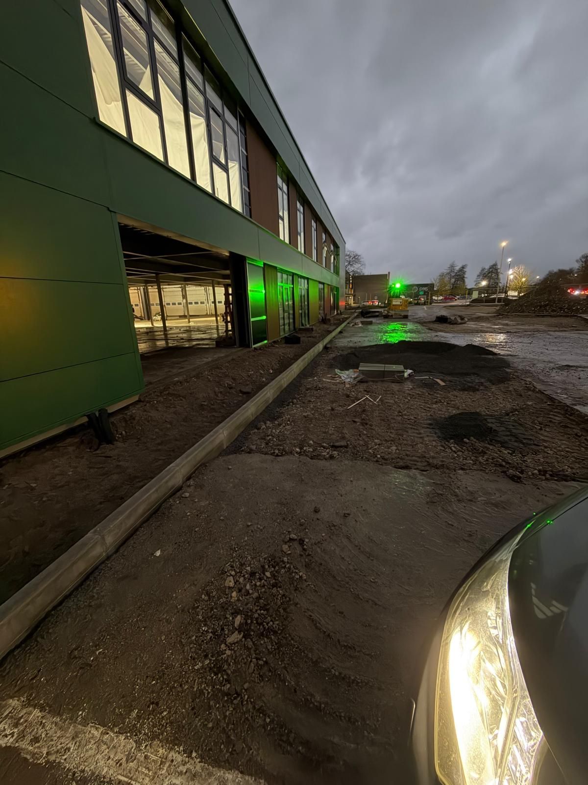 Carter Civils foundation installation with excavation, formwork and reinforced concrete works on a UK construction site