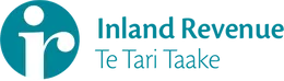 Inland Revenue logo. Teal