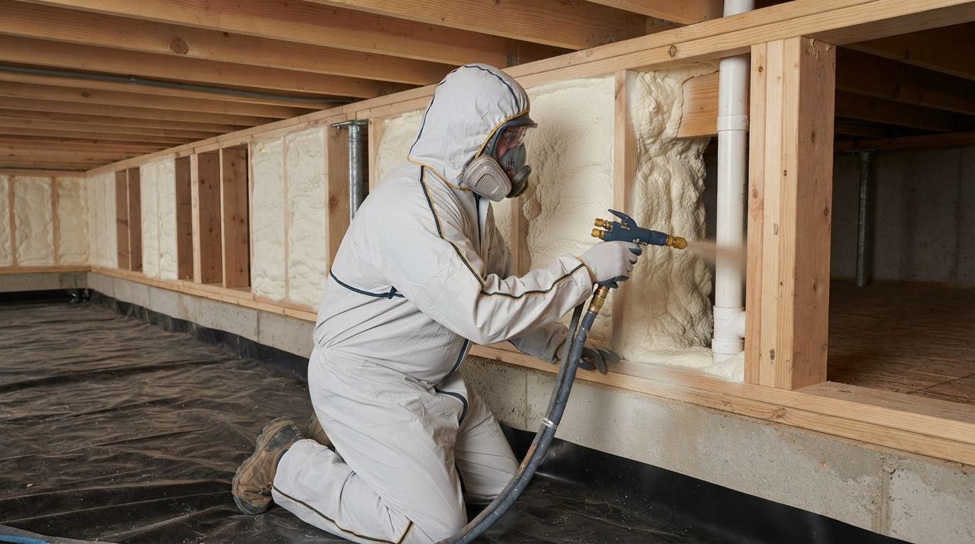 Professional crawl space insulation solution for a Conroe home