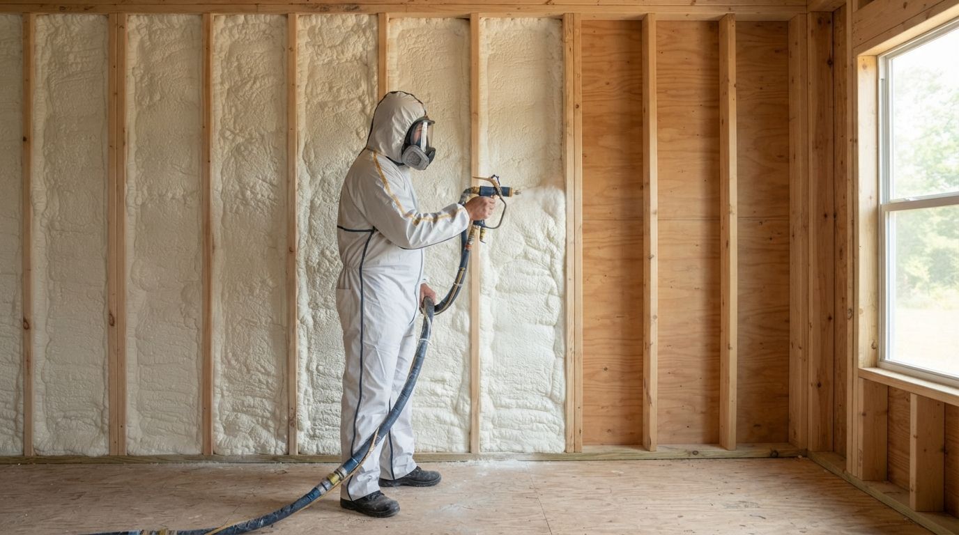 Practical professional spray foam insulation installation for a Conroe home
