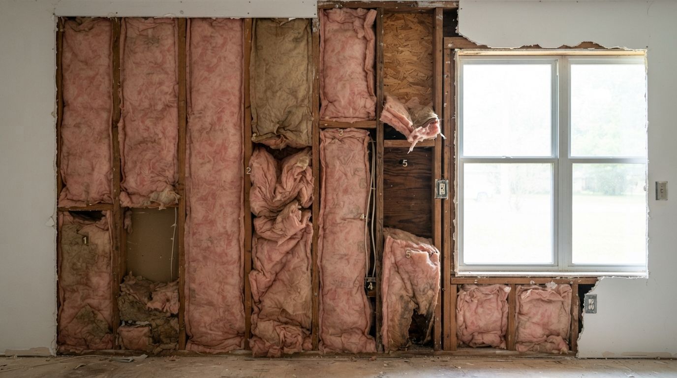 Technician assessing a Conroe property for closed cell spray foam insulation