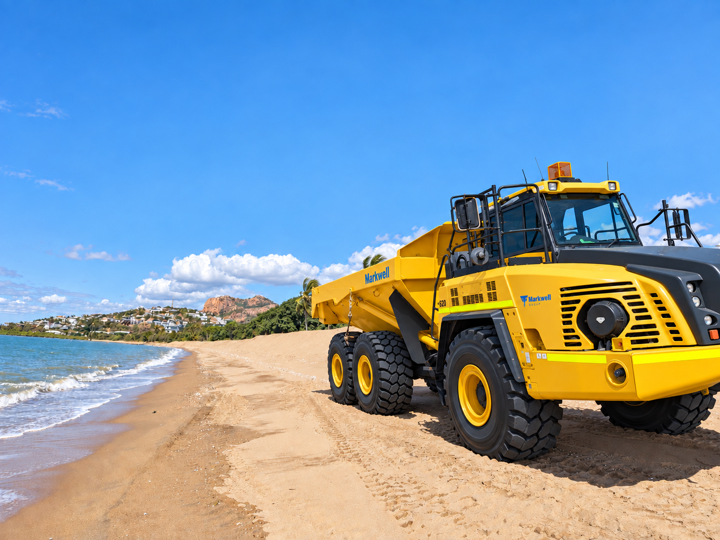 Markwell Group 40T articulated dump truck hire Townsville North Queensland