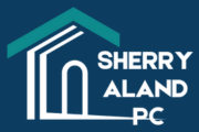 Sherry Aland PC logo in teal and navy with stylized house icon and text