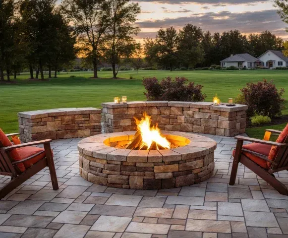 backyard fire pit installation signs pinehurst nc