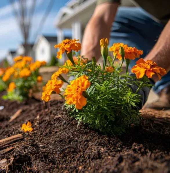flower bed installation in pinehurst nc