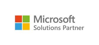 The microsoft solutions partner logo is on a white background.