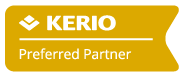 A yellow ribbon with the words kerio preferred partner on it.