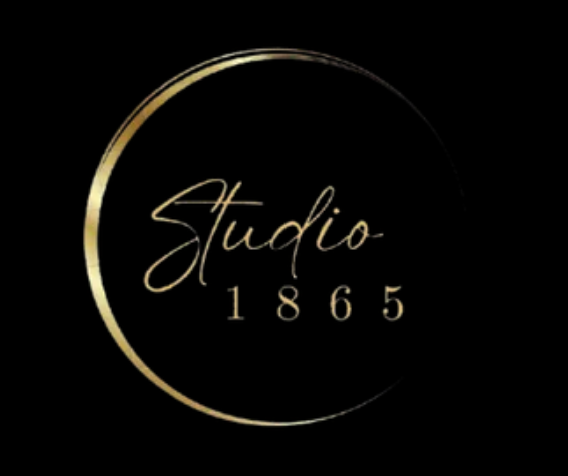 Gold logo on a black background for 