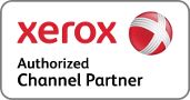 The xerox logo is shown on a white background and is an authorized channel partner.