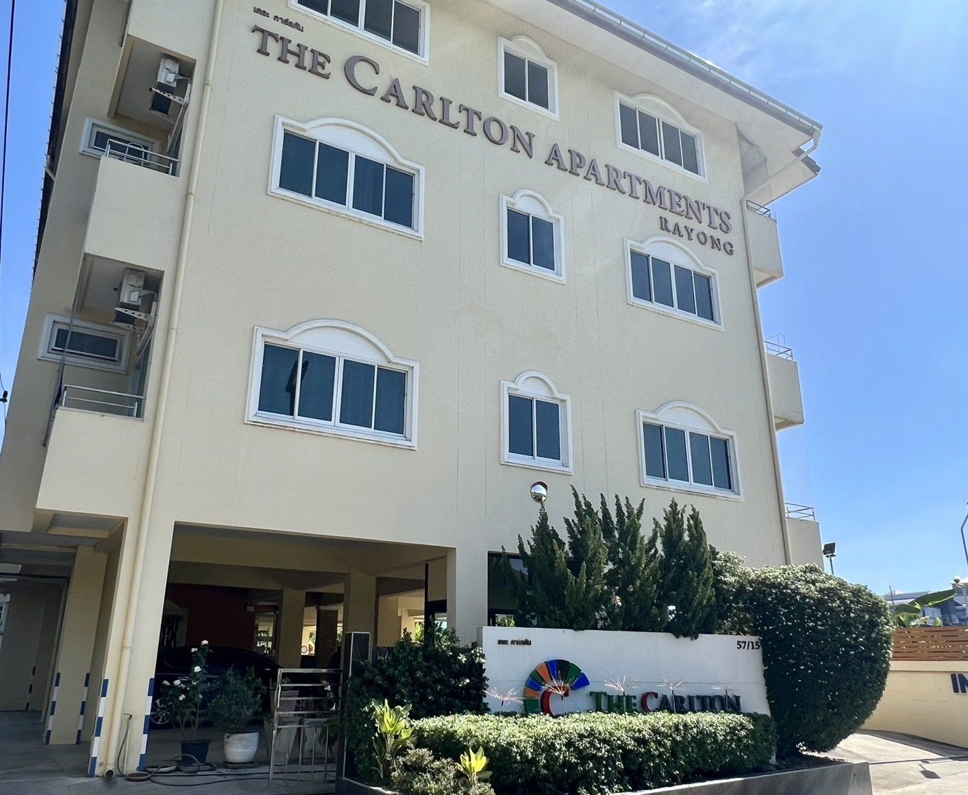 The Exterior of the Carlton Apartments Rayong